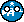 A blue ball with a white rifle, a white star, and white eyes.