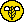 A yellow happy ball with a dark left and white eyes.