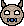 A happy ball with a satanic star, demon ears, white eyes, and a blue bowtie.